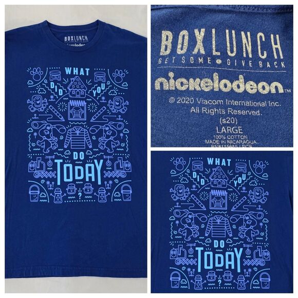 Blues Clues Nickelodeon Boxlunch Shirt Mens L Blue Short Sleeve Graphic Print - Picture 1 of 8